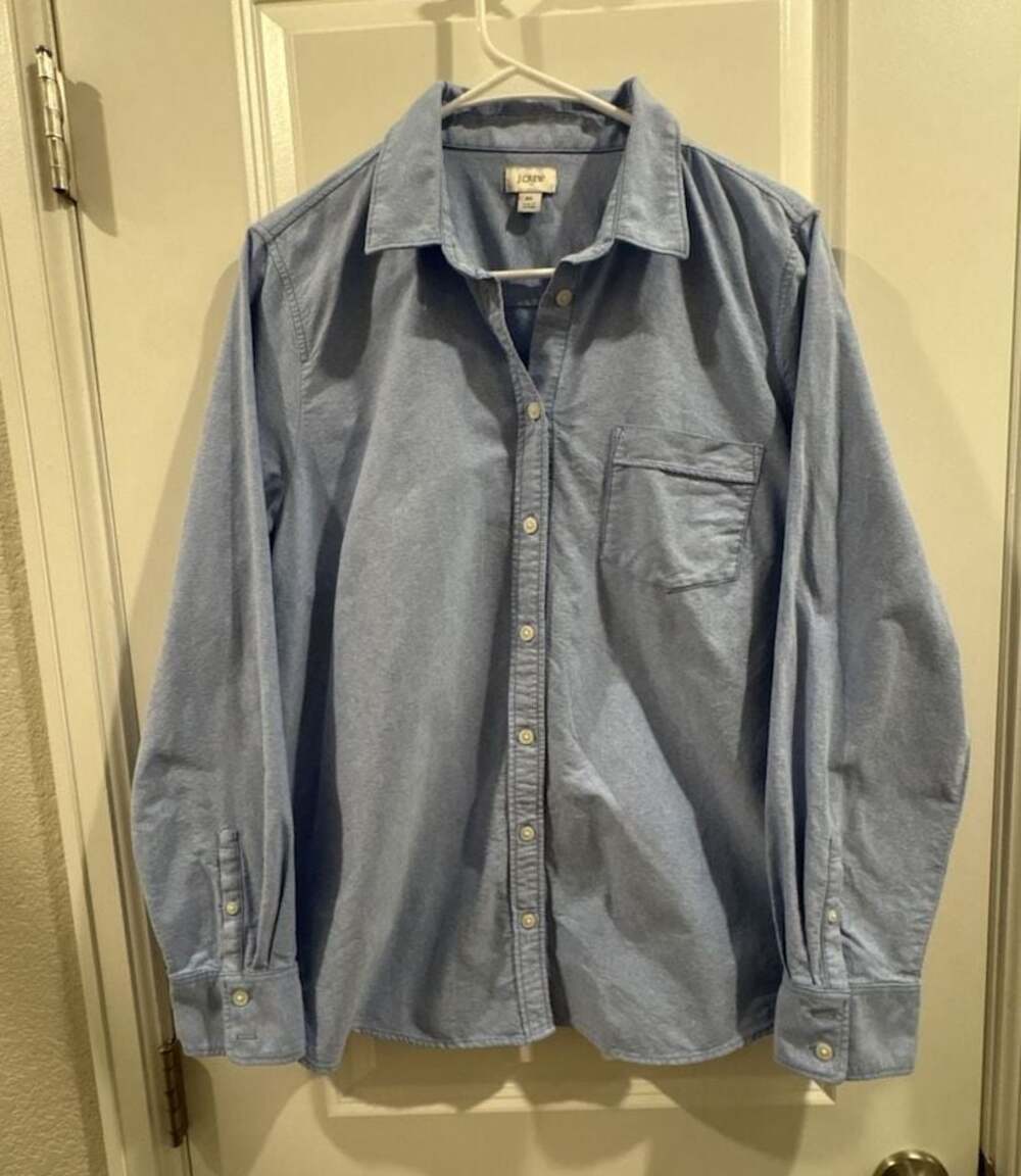 J.Crew Oxford Button-Down Shirt in Blue, Size XL